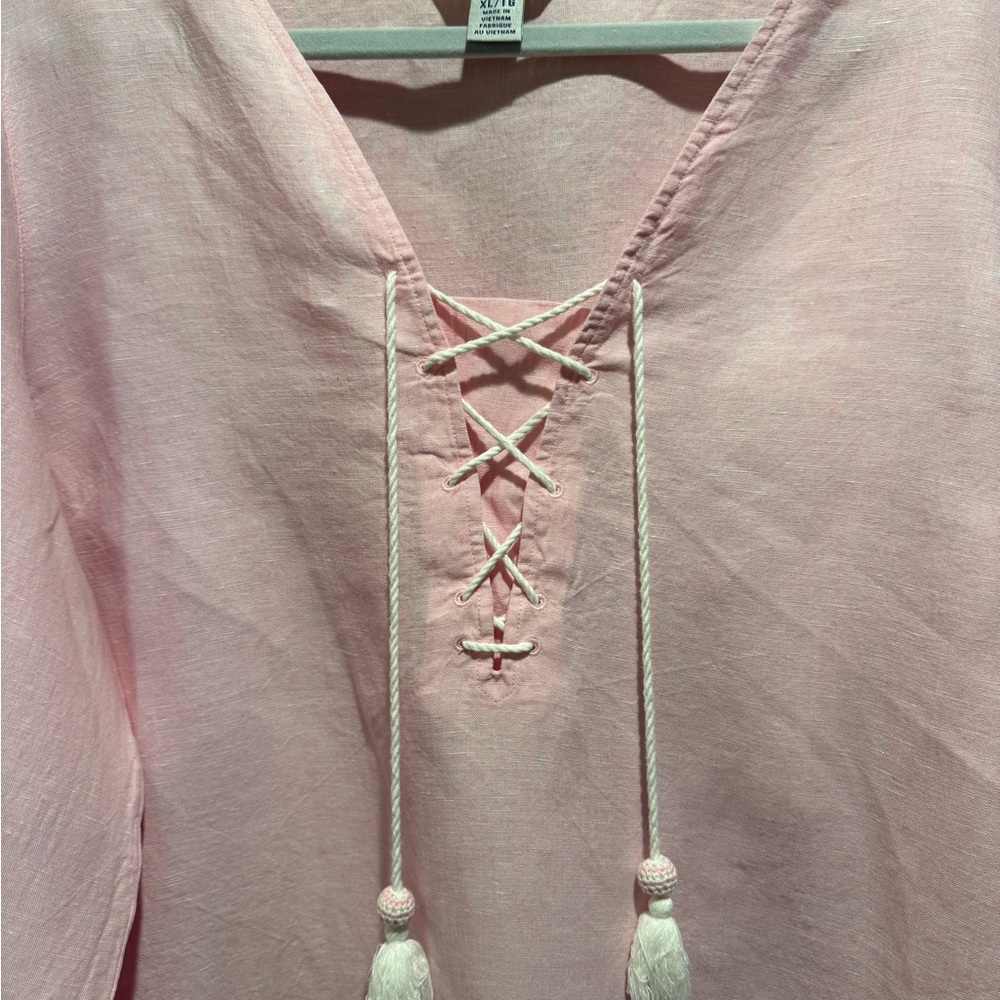 Tommy Bahama Crystalline Waters Linen Top - Picture 3 of 6